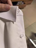罗蒙（ROMON）纯色商务职业正装男士白衬衫工装男装短袖衬衣男CS72白色2XL 实拍图