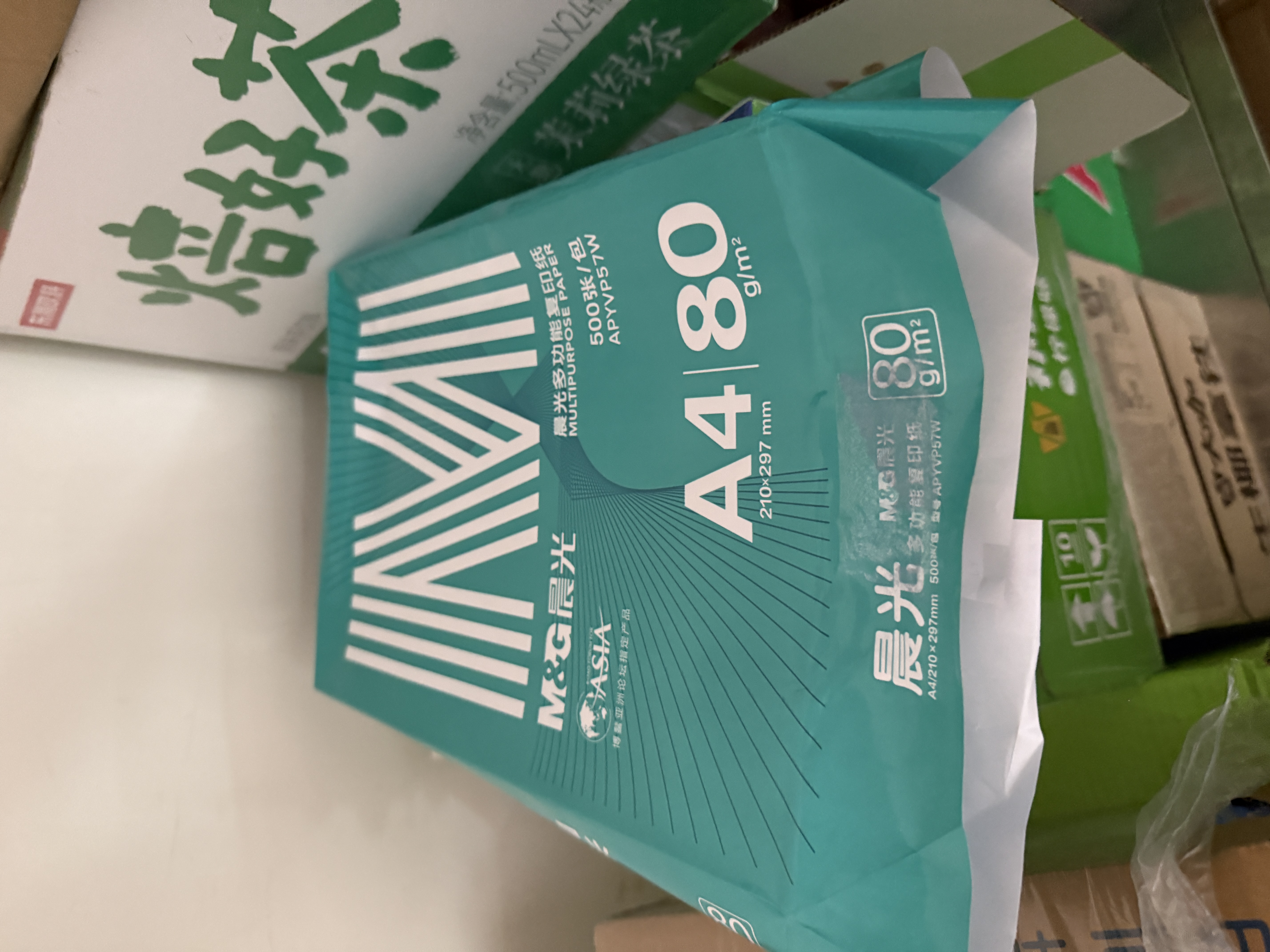 晨光（M&G）绿晨光 A4 80g 加厚多功能A4纸500张/包 8包/箱整 箱4000张 APYVJ57W 实拍图