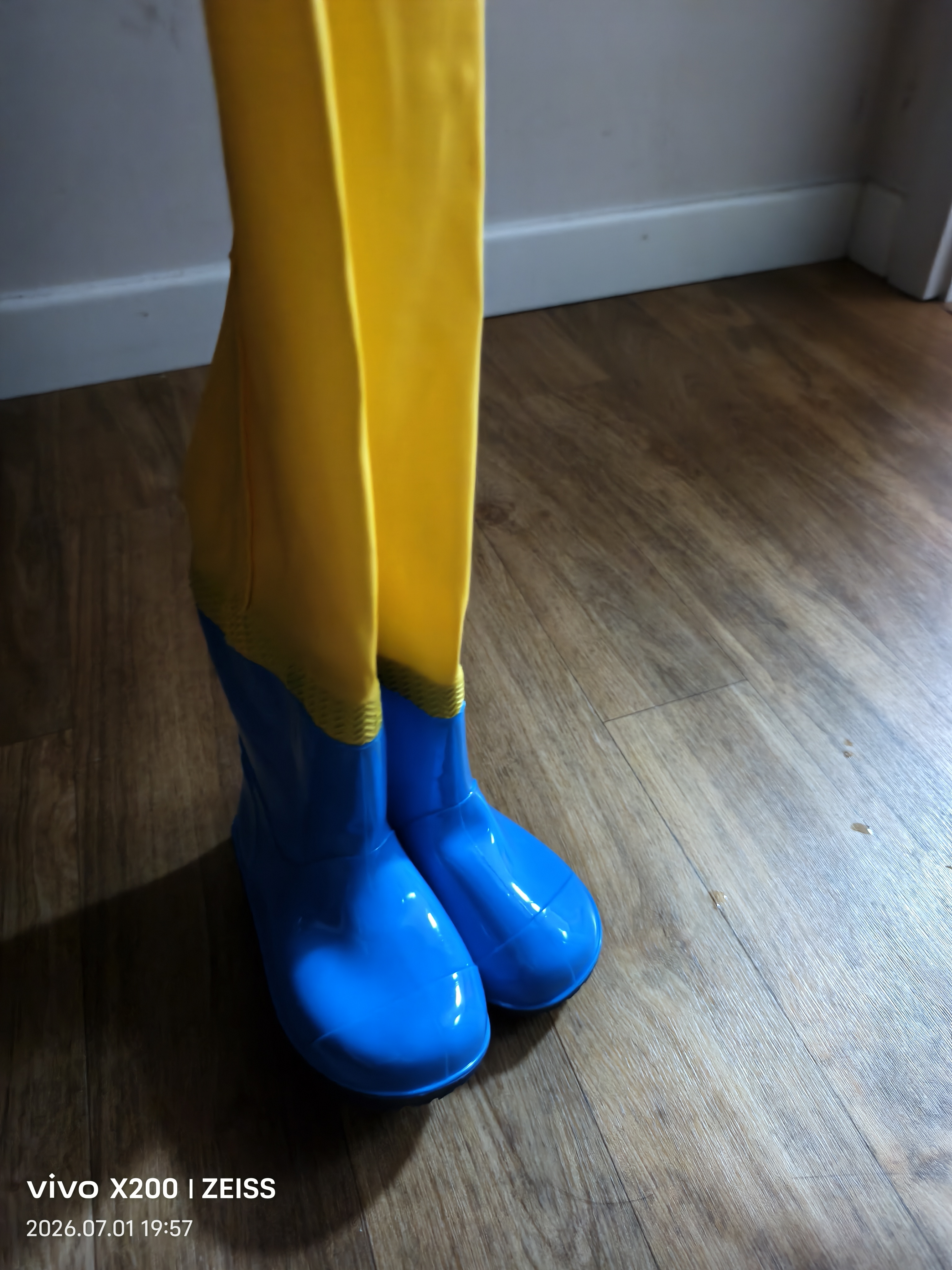 蓝鸥盾儿童赶海服男女雨鞋雨靴连体涉水裤玩水服防水涉水服YX1050 25 实拍图