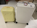 漫游雪糕女学生行李箱拉链款拉杆箱儿童轻便登机轻音皮箱旅行箱子 奶酪黄 20英寸 超轻设计水杯架+USB充电 实拍图