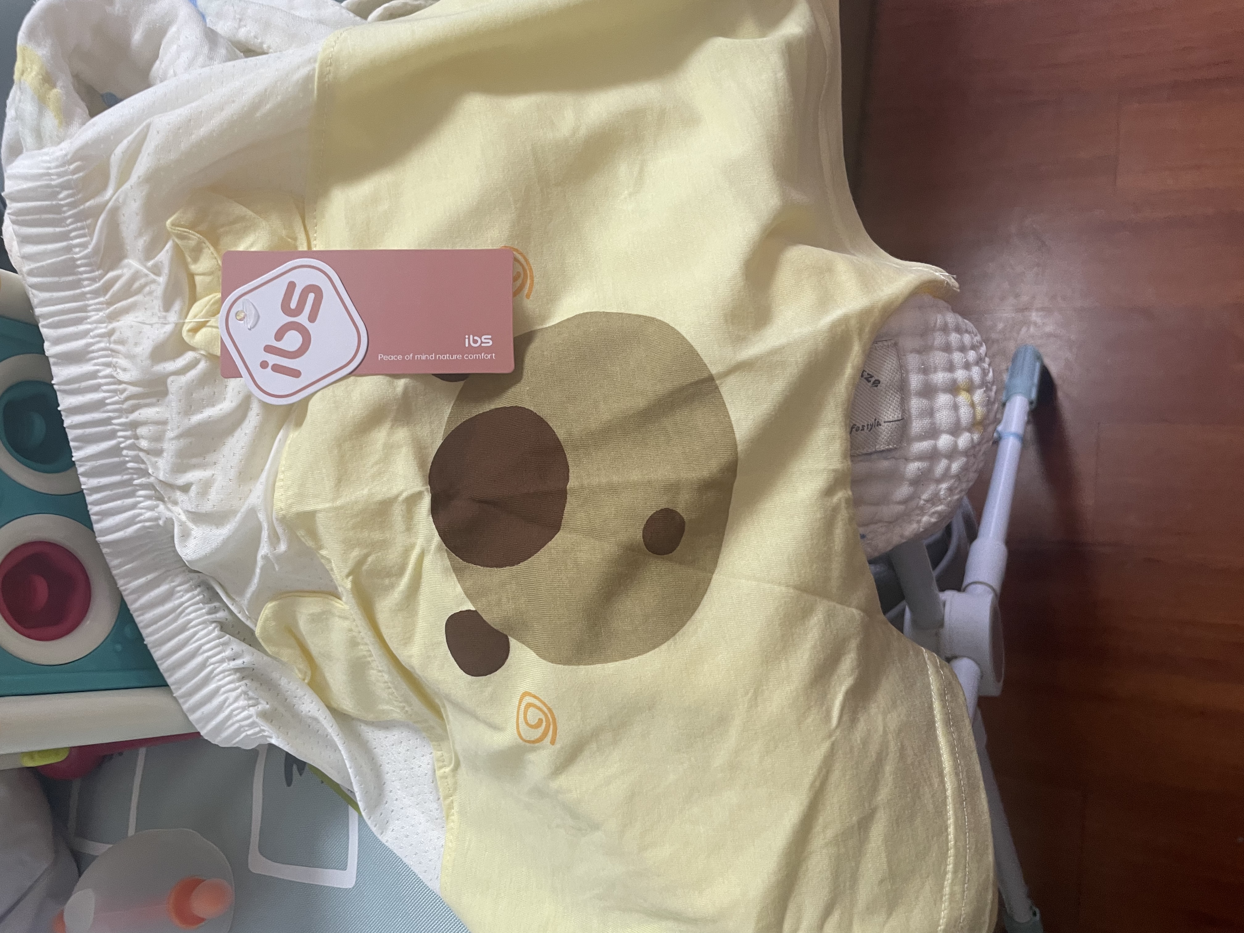 爱宝适婴儿短裤夏网眼pp裤男女童休闲裤屁屁裤宝宝五分裤T307小熊100码 实拍图