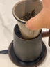 木笙玩物（MUSHENGWANWU）创意磨砂陶瓷泡茶杯子简约个性带把马克杯内胆过滤茶叶分离高颜值 磨砂黑初陶泡茶杯A+恒温宝 实拍图