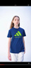 阿迪达斯（adidas）2025新款短袖儿童T恤夏季户外运动休闲百搭短袖 蓝+绿  152 实拍图