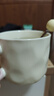 几物森林陶瓷马克杯带勺盖杯子咖啡杯情侣茶杯男女洗碗机可用 黄色420ml 实拍图
