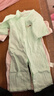 婧麒婴儿衣服夏季薄款新生宝宝提花连体衣长袖纯棉空调服爬服夏装单件 小鲸鱼绿 73cm 实拍图