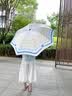 七麦麦三折晴雨伞儿童伞学生伞安全圆角太阳伞遮阳伞防晒伞男女孩雨伞蓝 实拍图