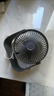 电风扇小风扇台式桌面风扇循环扇空调扇迷你便携户外风扇静音散热风扇大风力usb直插无开关无档位 灰紫色 实拍图