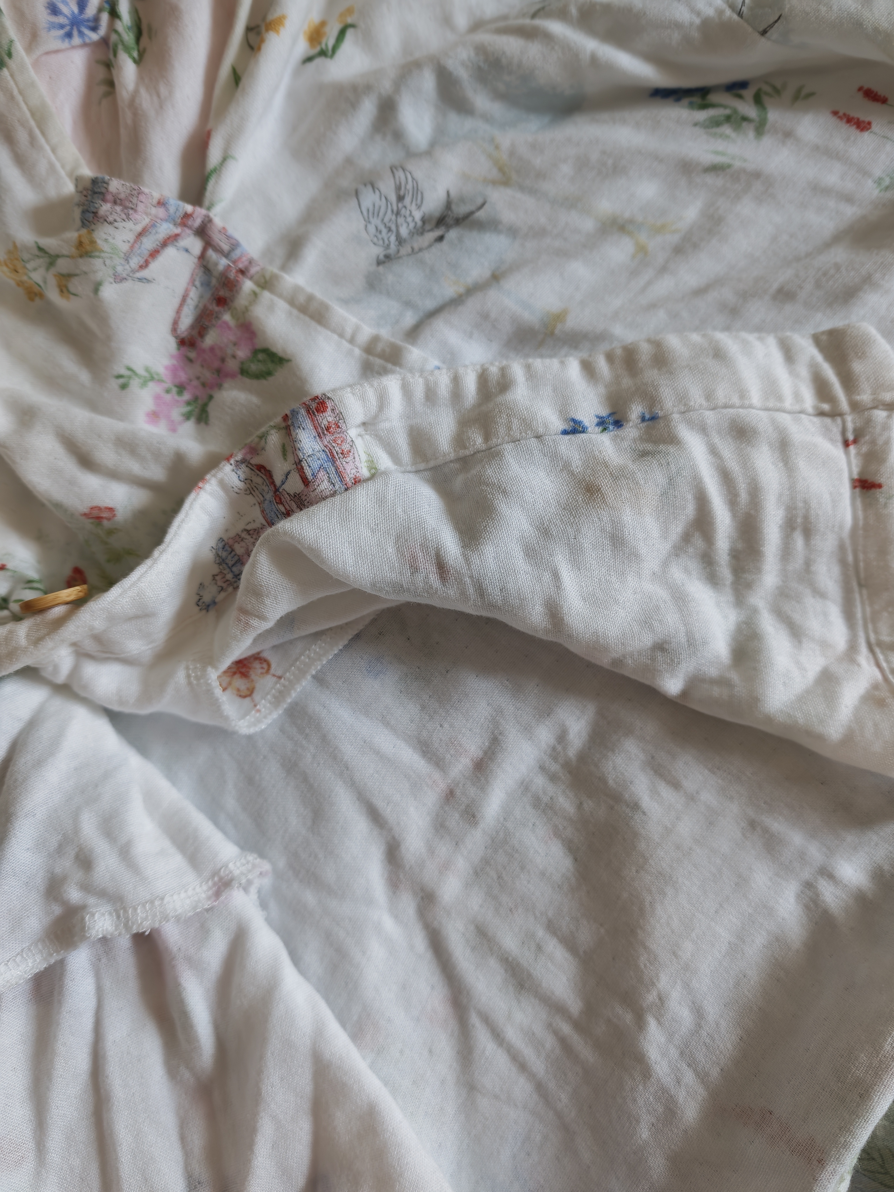 嫚熙（EMXEE）睡衣春夏季孕妇装衣服裤子哺乳待产产后月子服家居服套装弹力丝麻 浅草曼波-两件套（带哺乳口 开衫款） L（适穿115-135斤） 实拍图