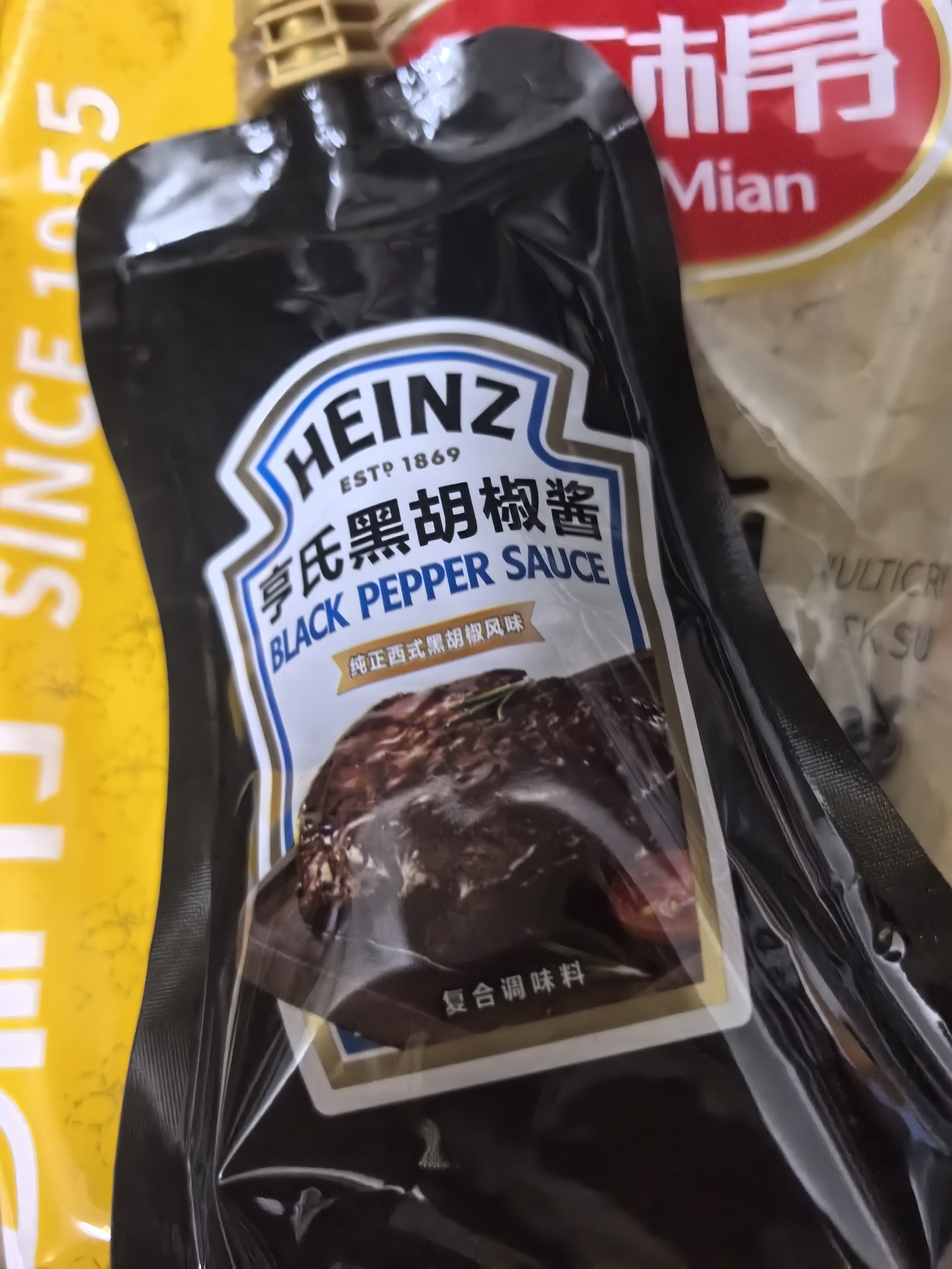 亨氏(Heinz) 黑胡椒酱 黑胡椒调味酱 烤肉牛排酱 200g袋装卡夫亨氏 实拍图