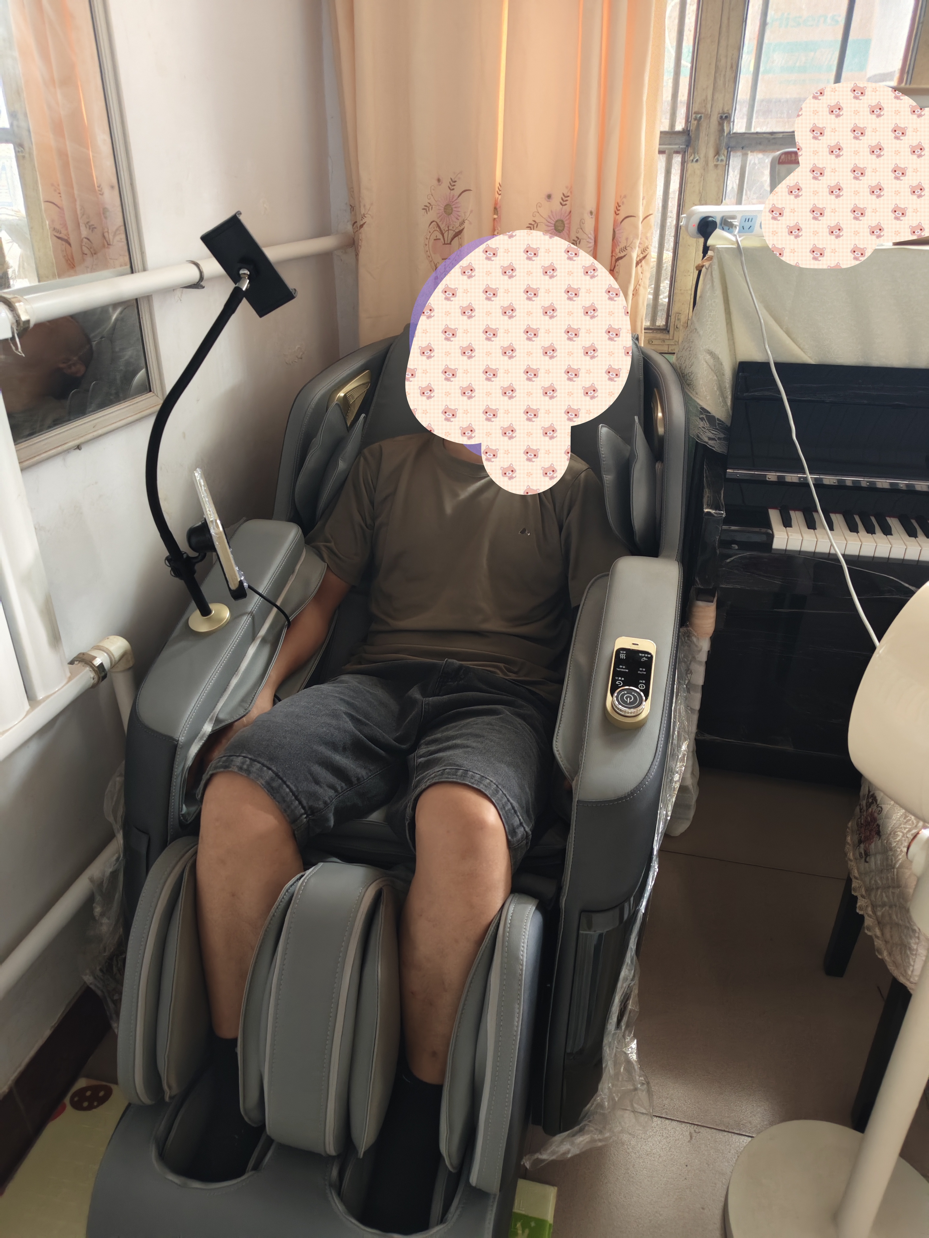 奥克斯（AUX）按摩椅606R旗舰之王28头+28头双机芯家用全身太空舱2026全自动多功能中医养生电动小户型沙发老人 【68头双机芯灰】12D机芯三倍爽感+腿足三重揉搓 【奥克斯双机芯按摩椅TOP1 实拍图