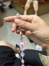 国潮新年公主请发财手机链手机挂绳短款链条珠饰防丢ccd相机耳机挂链ins风带垫片 粉色kitty猫公主请发财珠子挂件 实拍图