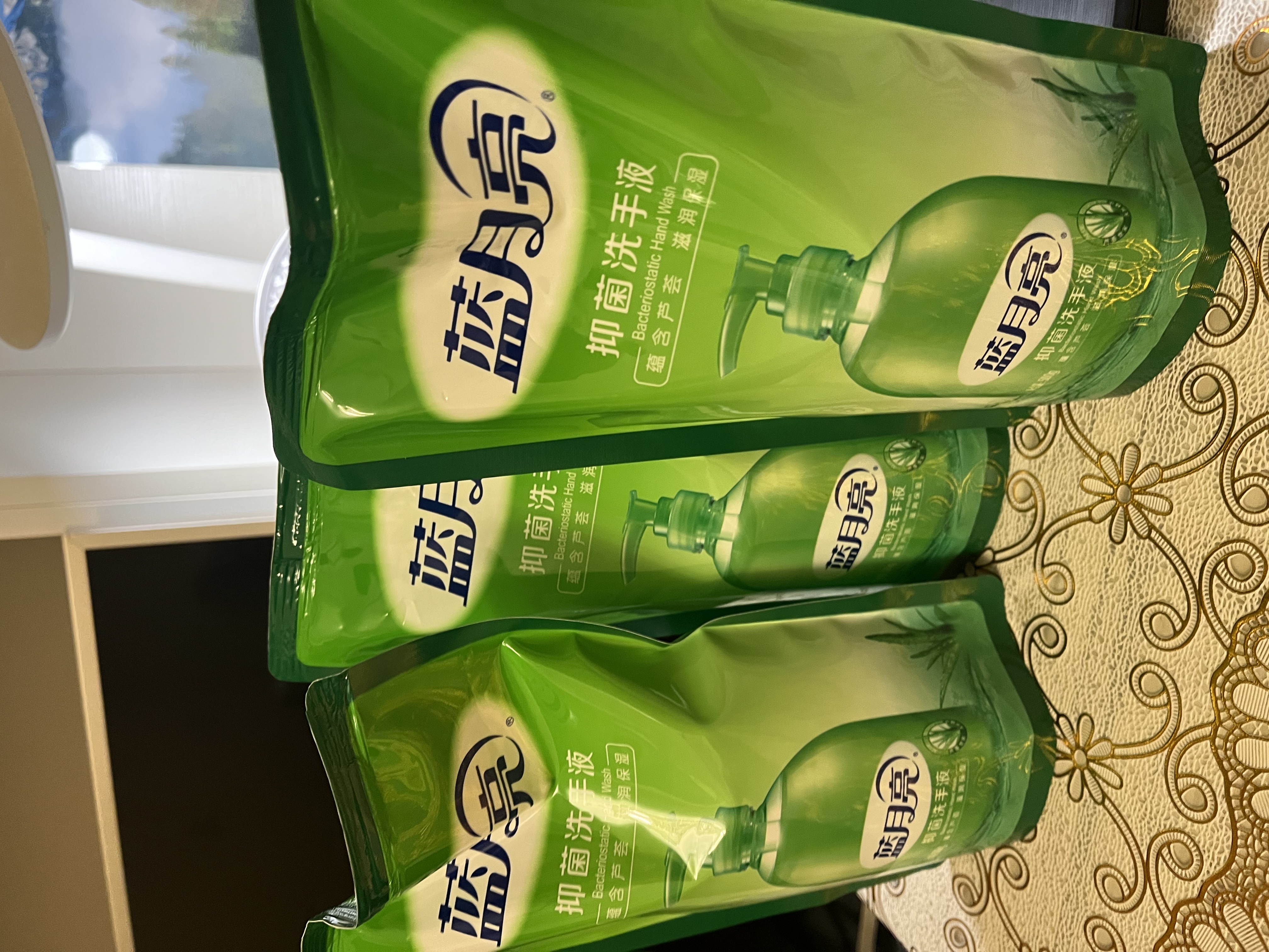 蓝月亮洗手液补充装袋装500g*6 泡沫丰富芦荟抑菌护手保湿替换装 实拍图