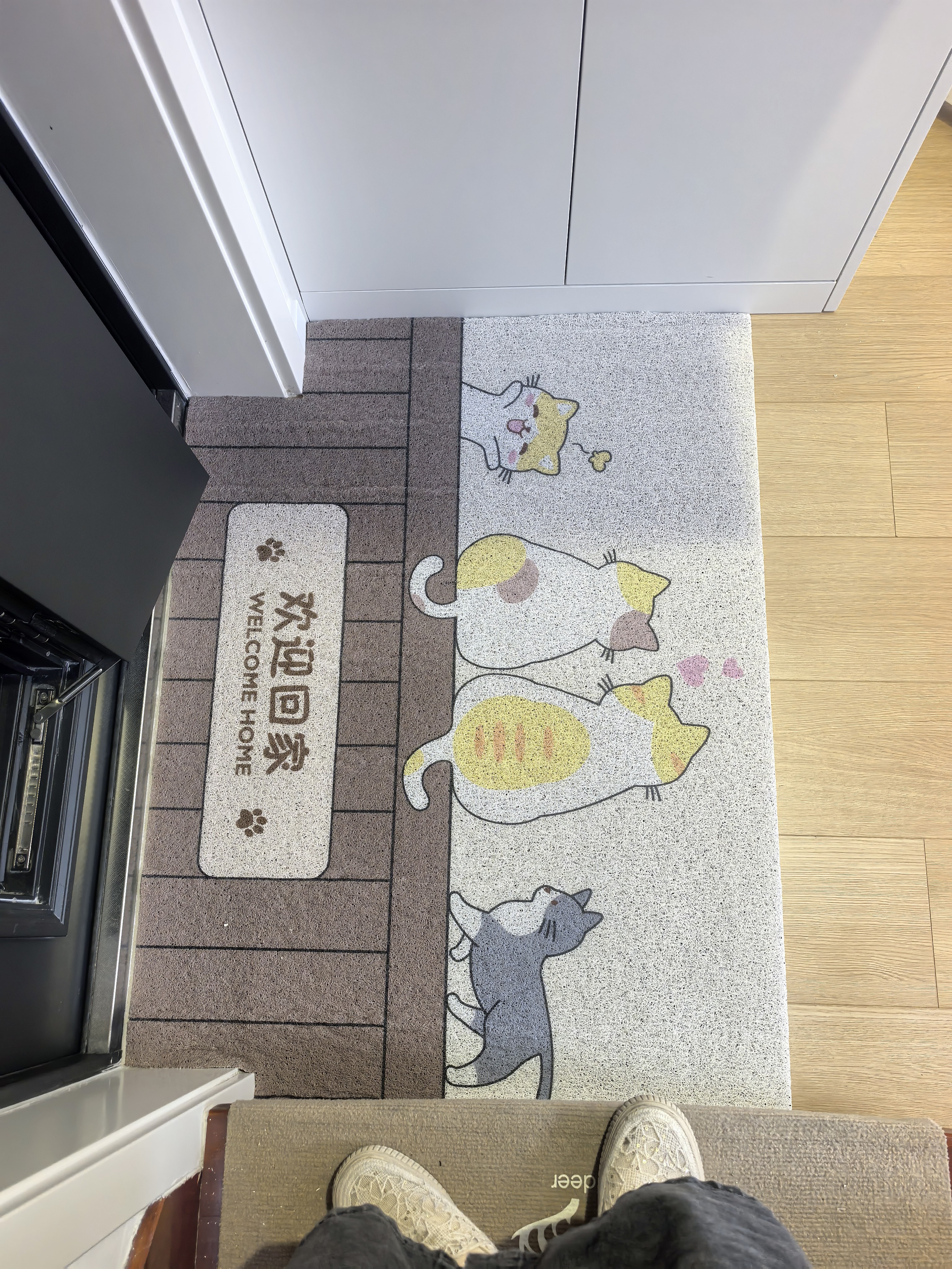 意尚（YISHANG）卡通入户门丝圈地垫门口耐磨防滑脚垫进门家用蹭土地毯玄关门垫 实拍图