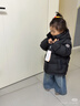 保姆鹅  【风墙】儿童羽绒服宝宝中长款护脸加厚外套保暖童装[NG2664] 炭黑 130 实拍图