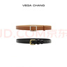 VEGA CHANG可调节女士皮带简约百搭通勤时尚半身裙牛仔裤腰带装饰 黑色（有孔） 实拍图