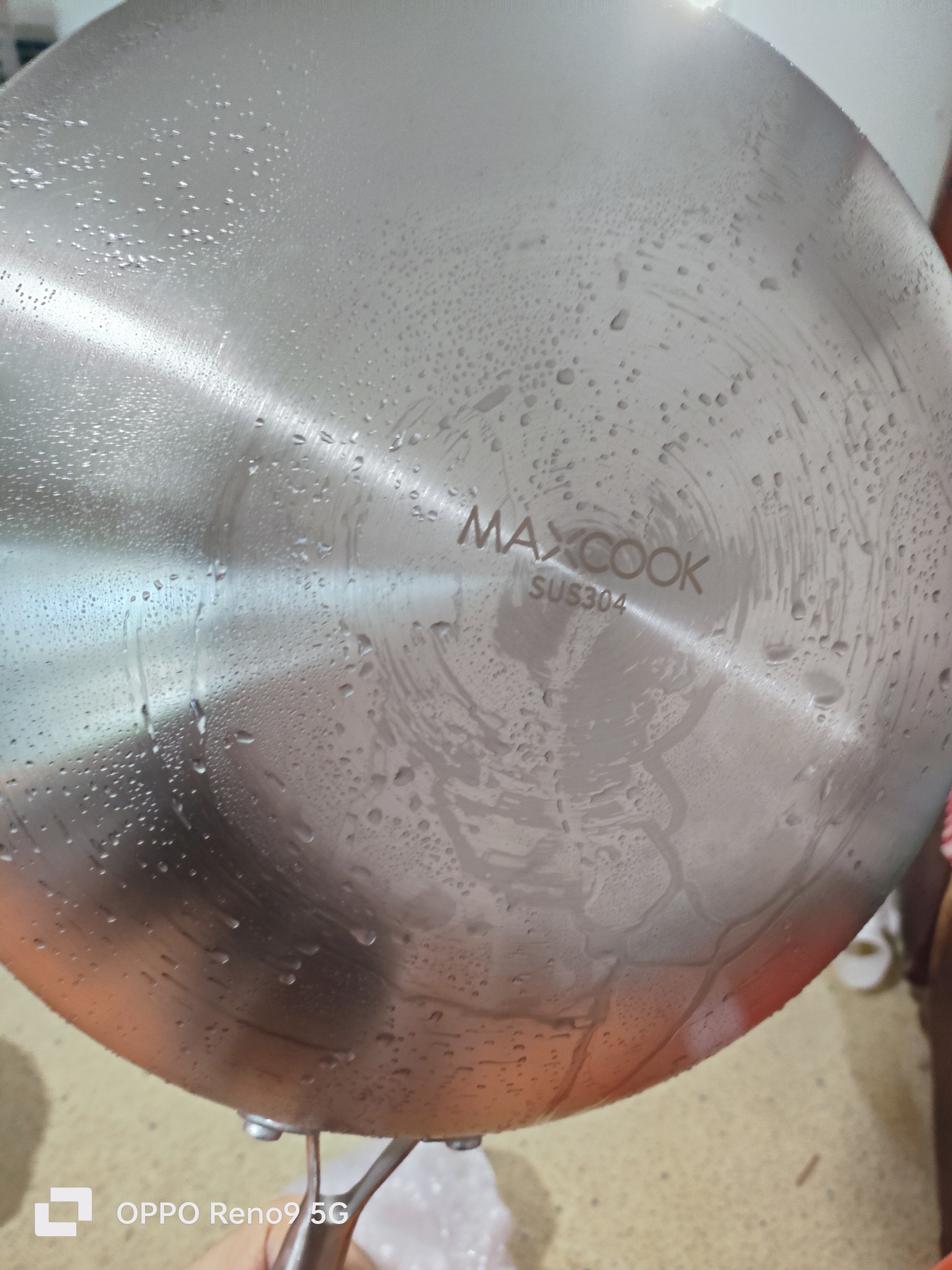 美厨（MAXCOOK）304不锈钢炒锅 带盖锅具34cm 三层钢锅 电磁炉燃气炉通用MCC7904 实拍图