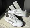 adidas ENTRAP美式校园风运动少年感复古篮球风板鞋男女阿迪达斯 白色/暗银金属/树脂黄   40.5 实拍图