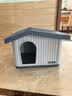 华元宠具（hoopet）户外猫窝四季通用室外防雨防晒全封闭式猫屋安全感流浪猫户外房子 【15斤】户外猫窝-蓝色（防雨防晒防风防寒） 实拍图
