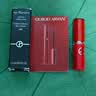 阿玛尼（ARMANI）权利细管214# 暧昧奶杏丝绒哑光显白口红生日礼物送女友 红管唇釉#400复古正红色（1.5ml小样） 实拍图