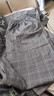 红豆居家男士精梳纯棉情侣睡衣男格纹长袖女士家居服 蓝色 2XL 实拍图