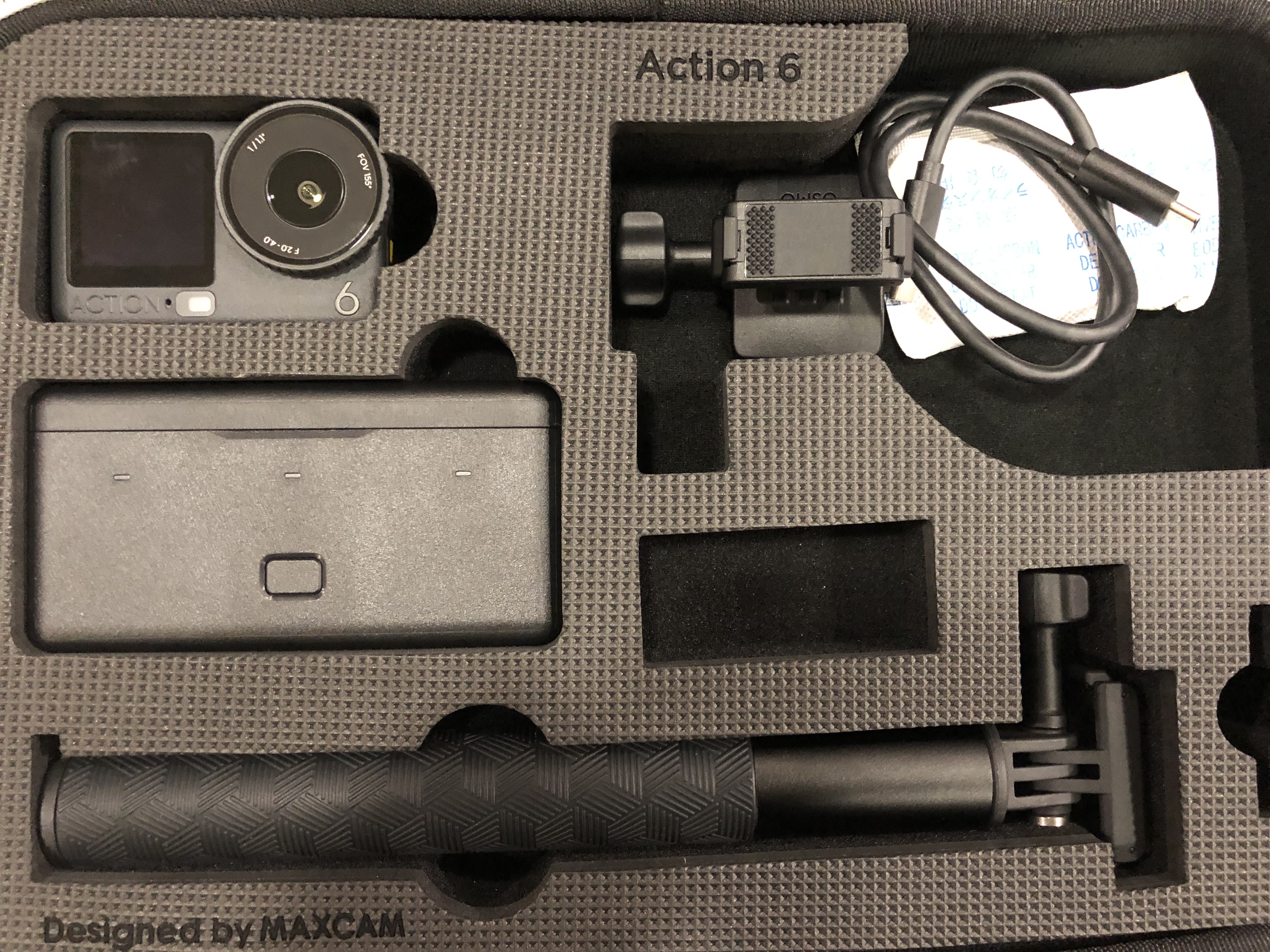 MAXCAM麦思卡姆 适用于DJI大疆运动相机Osmo Action 6配件收纳包保护壳便携防震大包硬壳防摔抗压防溅水 实拍图