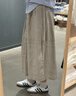 MUJI 女式 汉麻 水洗茧形裙长半身裙女裙子26年夏季女装 BE21EA6S 淡黄色 L (165/70A) 实拍图