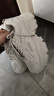 骆驼（CAMEL）老爹鞋女网布皮面拼接双系带厚底休闲鞋 L23S703108W 杏色透网 37 实拍图
