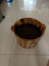 香柏木碳化足浴桶实木洗脚盆保温加厚木质泡脚桶家用养生按摩木盆 26cm 碳化双耳+按摩器+盖+艾草 实拍图