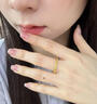 中国黄金（CHINA GOLD）黄金碎冰冰戒指男女足金素圈指环固口情侣对戒节日生日礼物送女友 碎碎冰戒指 圈号13【国金礼盒】 约1g 实拍图