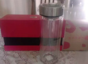 希诺抗菌玻璃杯双层防烫办公车载水杯男高档泡茶杯子XN-9303 360mL 实拍图