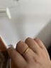 周六福（ZLF）  黄金戒指女硬金三生三世足金素圈指环 定价单个 光面13号-0.91g 实拍图