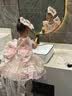 G.duck童装洛丽塔公主裙儿童连衣裙夏季2026生日礼服女童裙子超仙蓬蓬裙 蓝色裙子加拖尾 140 实拍图