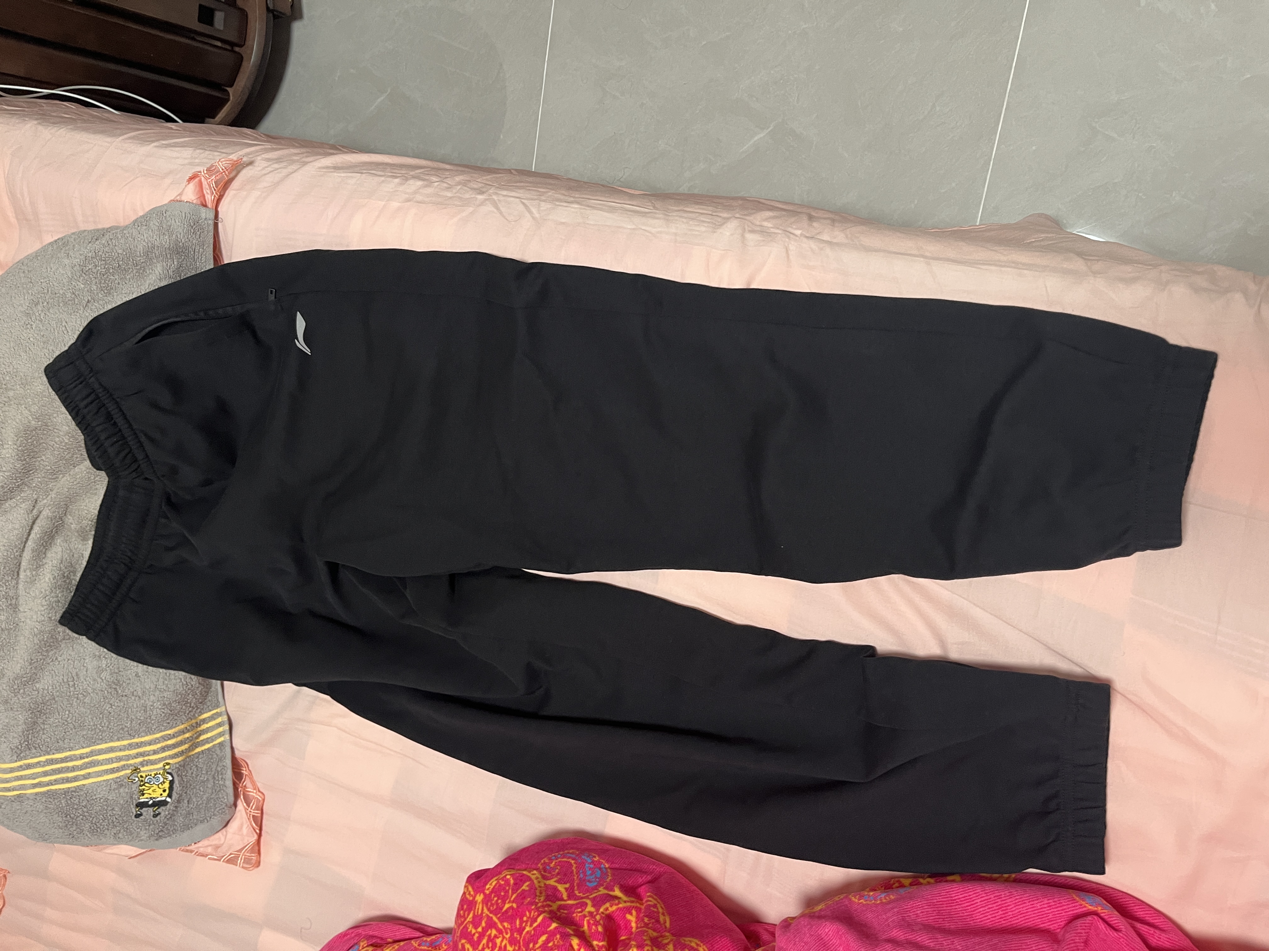 李宁运动裤男夏季束脚卫裤抗菌速干凉感舒适直筒平口长裤子AKLV729 实拍图