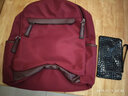 伊诗黛背包双肩包女2025韩版百搭休闲女士牛津布大容量旅行包潮女包 酒红色 实拍图