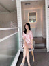 莫代尔新款睡衣女士夏睡裙短袖冰丝连衣裙性感蕾丝薄款家居服大码睡衣女 306款淡粉色冰丝 2XL 码 推荐140~160斤 实拍图