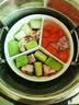 COOKSS宝宝辅食一锅蒸餐盘圆形三分格陶瓷蒸蛋碗电饭锅内蒸菜格儿童 实拍图