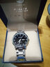 鹏志（PANGCHI） 进口机芯大数字男表双日历中老年人手表实心精钢带夜光防水女表 双日历钢带黑面(男款) 实拍图