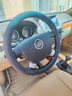 别克方向盘套真皮GL8微蓝6威朗昂科威君越君威世纪E5车把套超薄款 圆形超薄款【双色线】带车标 实拍图