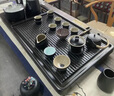 忘艺（WANGYI） 黑陶功夫茶具套装整套茶盘套装乌金石茶盘陶瓷茶杯茶壶泡茶台 枯山水乌金石茶盘+落雁茶具套装 实拍图