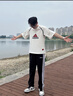 adidas情侣款休闲运动裤男女春季阿迪达斯官方轻运动 黑色/白色   M 实拍图