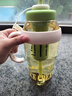 【京东物流】水杯冰霸吸管杯高颜值学生茶水分离大容量杯子 肚肚杯1个-浅绿色 实拍图