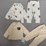 婴儿衣服新生儿内衣套装纯棉a类分体两件套0-3月男女宝宝睡衣春秋 星月熊+绣花熊 66 （建议体重11-15斤） 实拍图