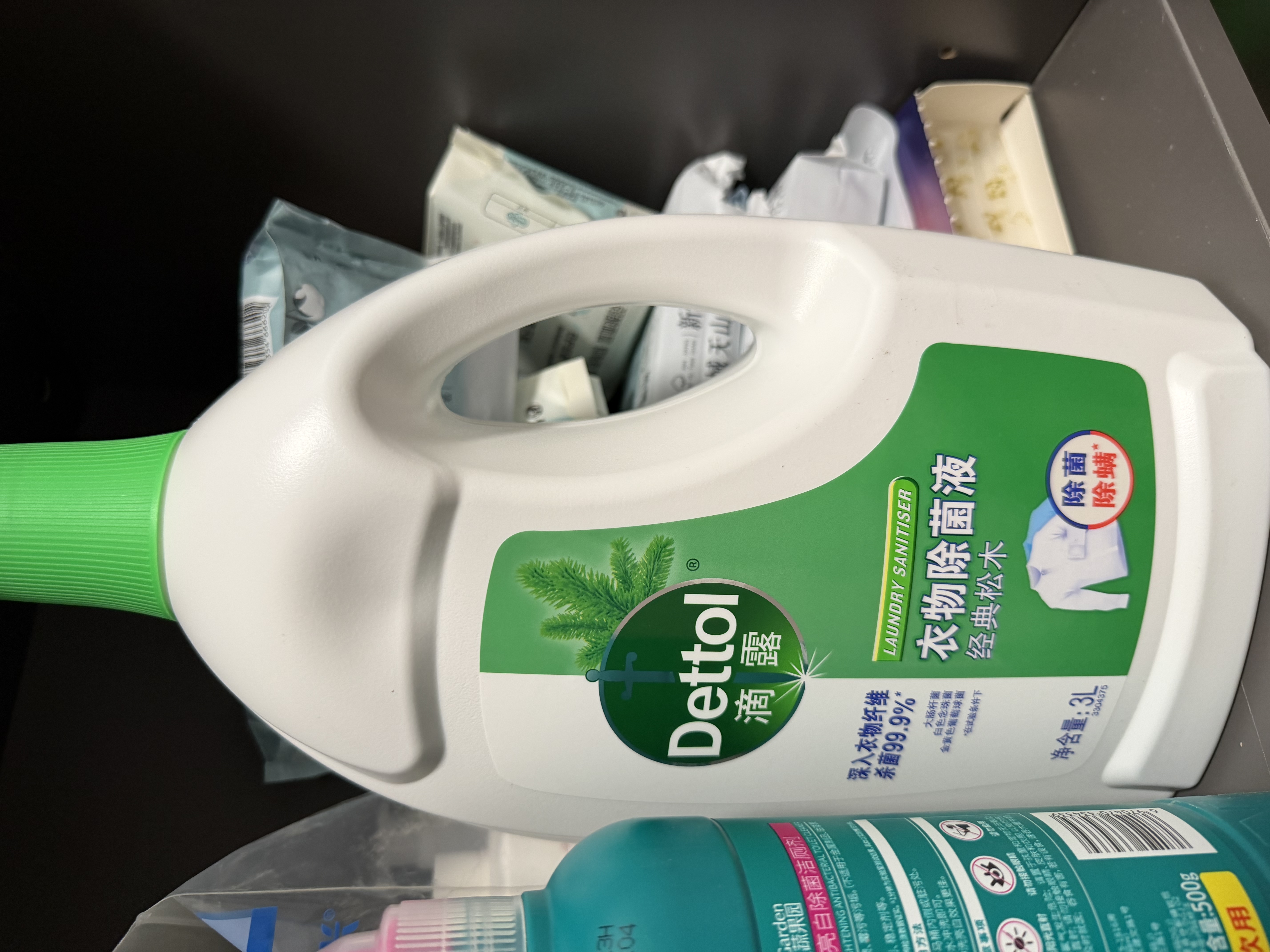 滴露（Dettol）衣物除菌液松木3L 内衣袜子衣物长效杀菌除螨 衣服消毒液儿童可用 实拍图