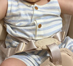 优衣库婴幼儿爬爬服/无袖宝宝连体衣483022 65 宝蓝色 80cm 实拍图