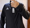 adidas简约三条纹跑步运动立领夹克外套男装秋季阿迪达斯官方 黑色/白（推荐选大一码）   M 实拍图