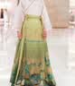 罗蒙女童马面裙汉服新中式儿童古风中秋国风演出服 青绿色套装 130 实拍图