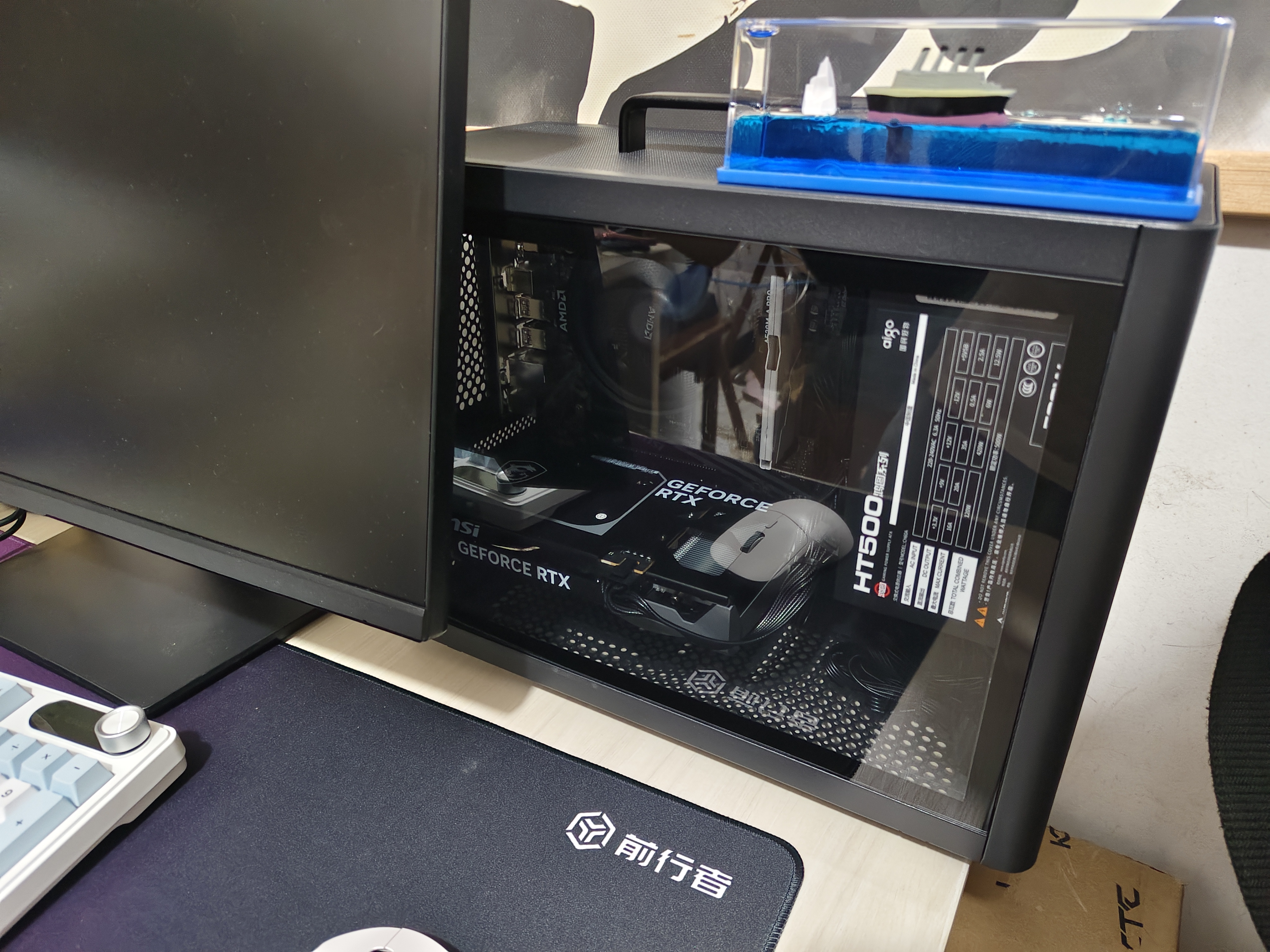 AMD R5 5600/9600X/RX7650GRE/6500XT迷你主机ITX整机手提DIY电脑组装机台式mini办公台式机AI PC电脑 配置五丨R5 5600/RTX5060 实拍图
