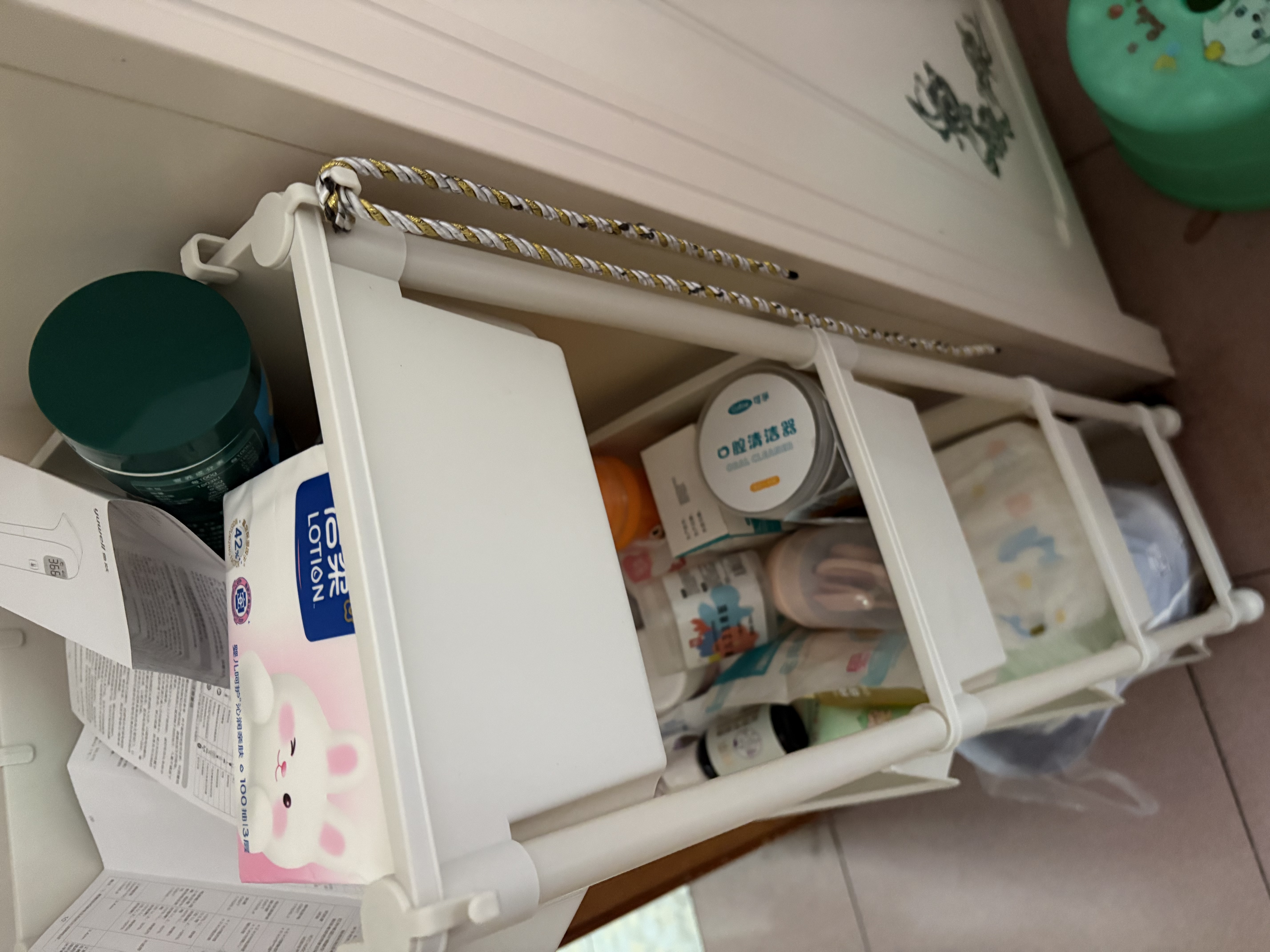 顺优推车置物架落地可移动零食多功能厨房蔬菜架书籍收纳架四层SY-117 实拍图