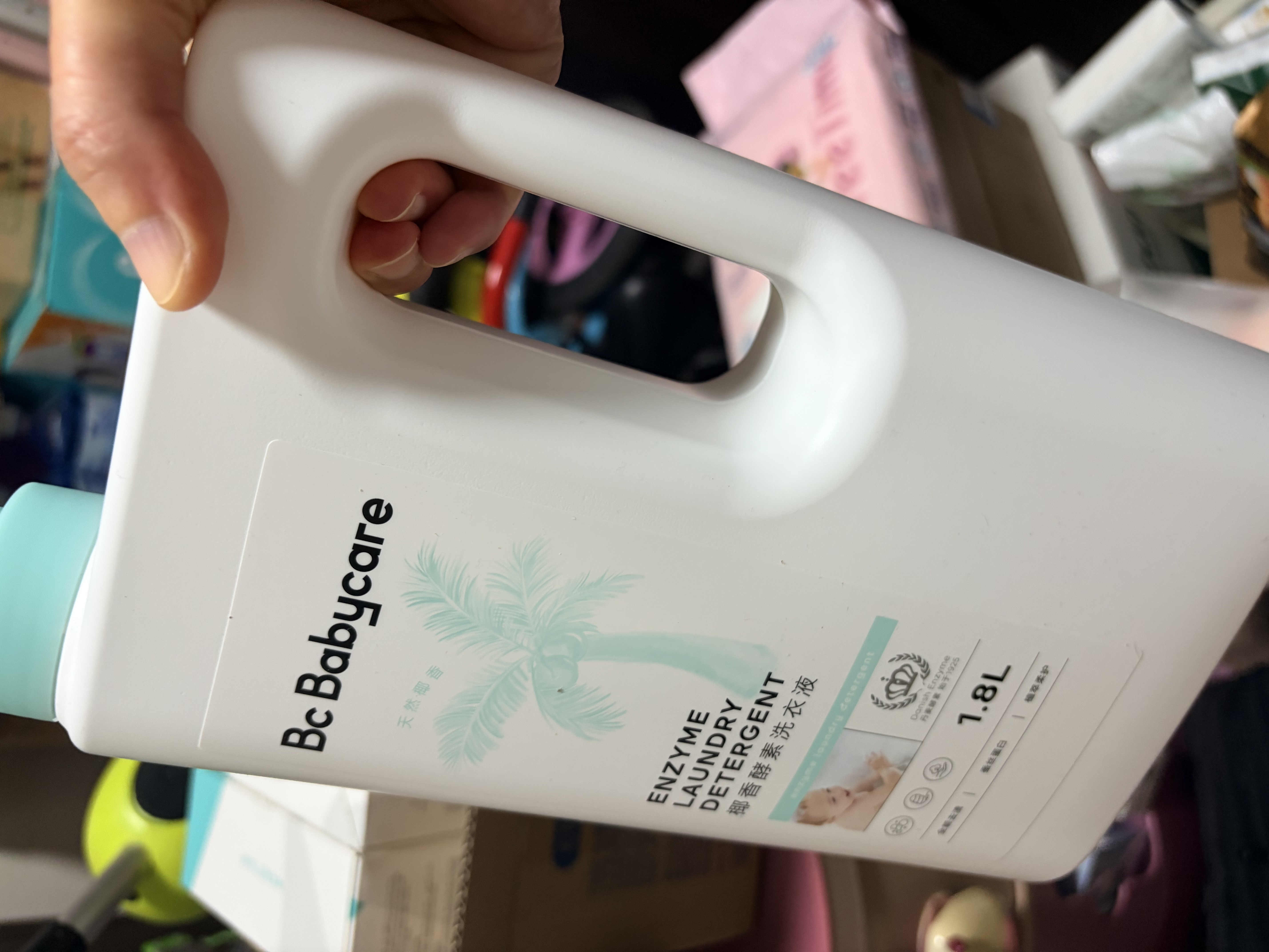 babycare婴儿宝宝童椰香酵素洗衣液去污除菌蚕丝蛋白柔护清洁洗衣液1.8L 实拍图