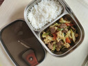 COODORA304不锈钢保鲜饭盒分格带饭微波炉可加热上班族食堂打饭便当餐盒 实拍图